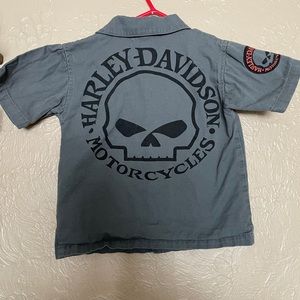 Button Down Harley Davidson logo shirt